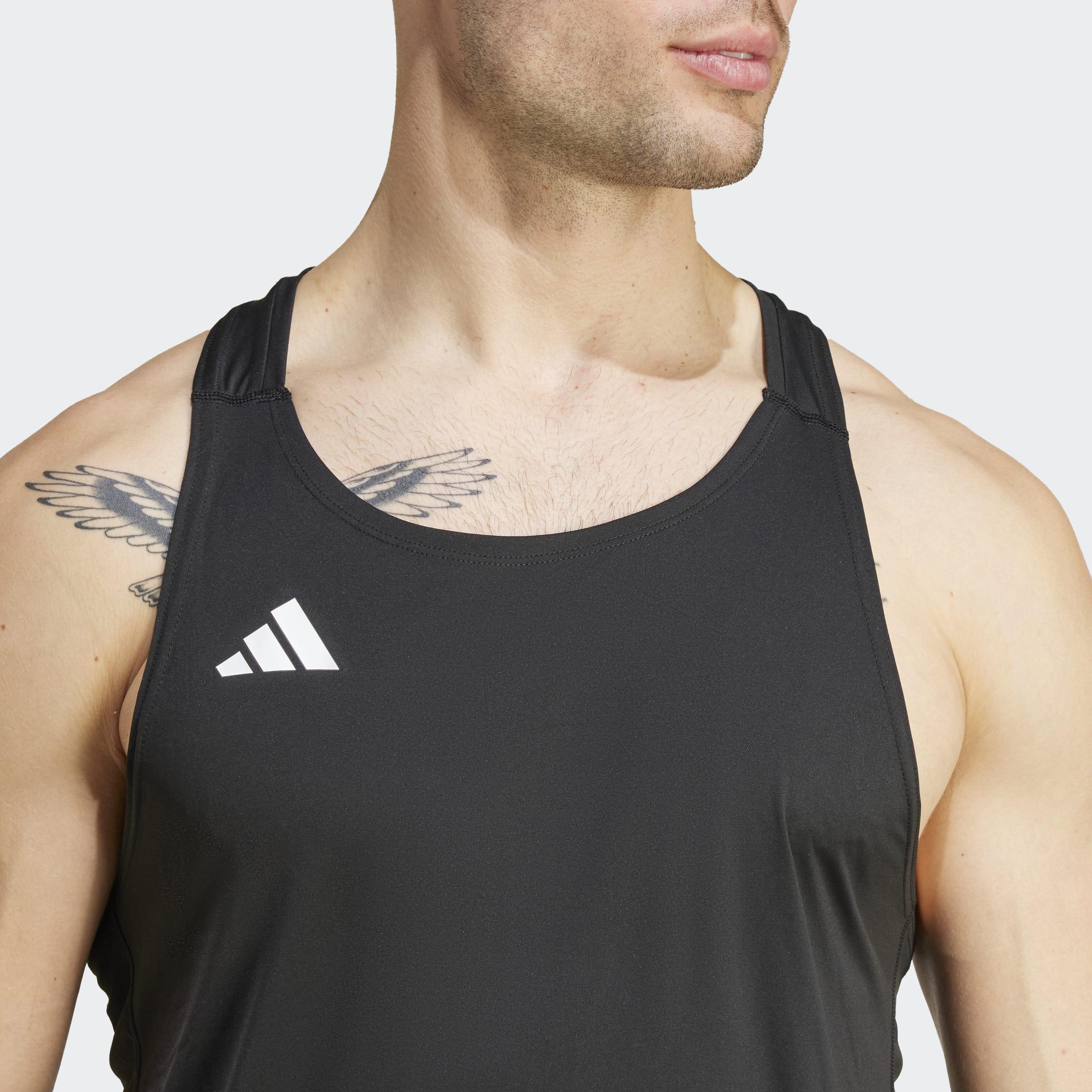 Adizero Essentials Running Tank Top, Black, A701_ONE, large image number 6