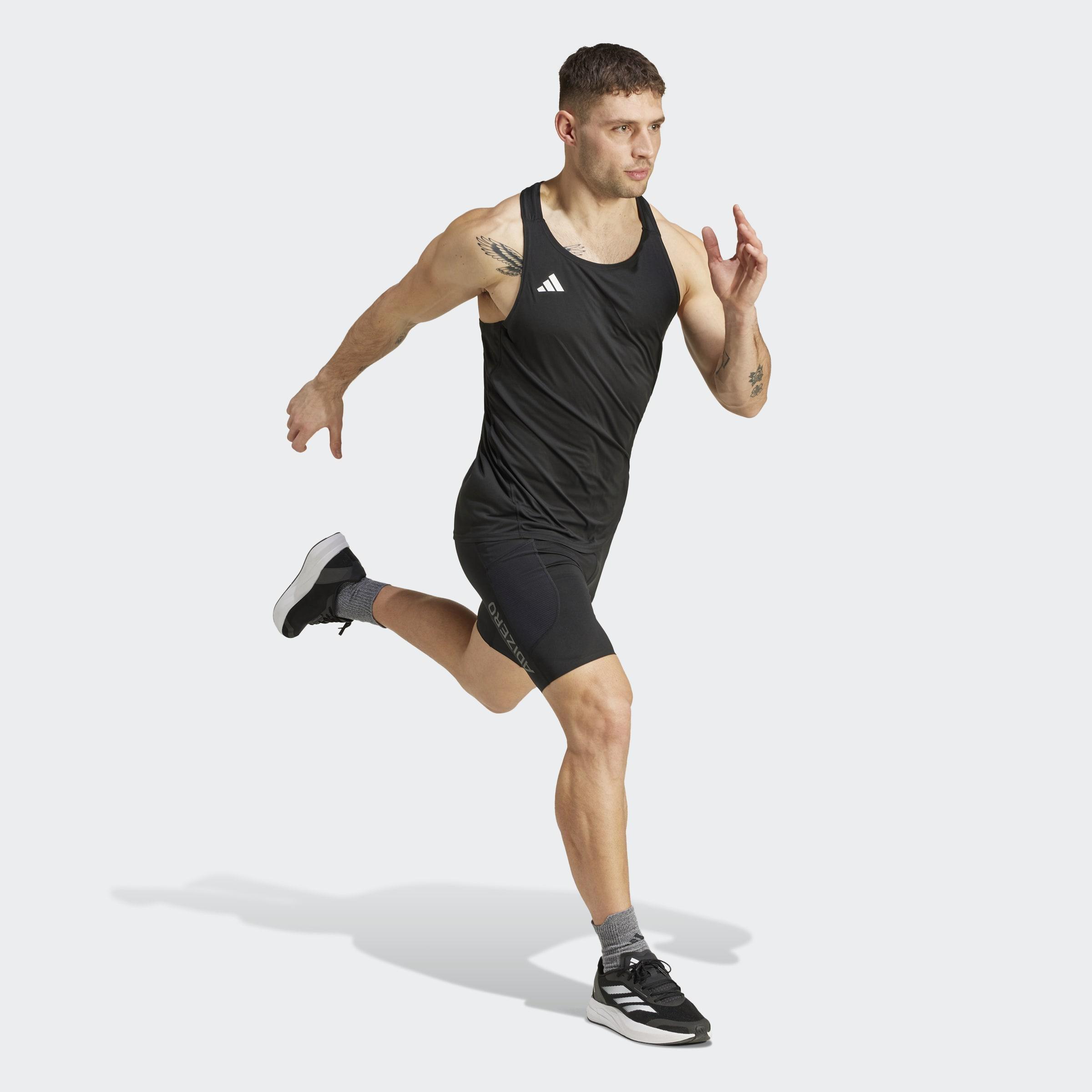 Adizero Essentials Running Tank Top, Black, A701_ONE, large image number 7