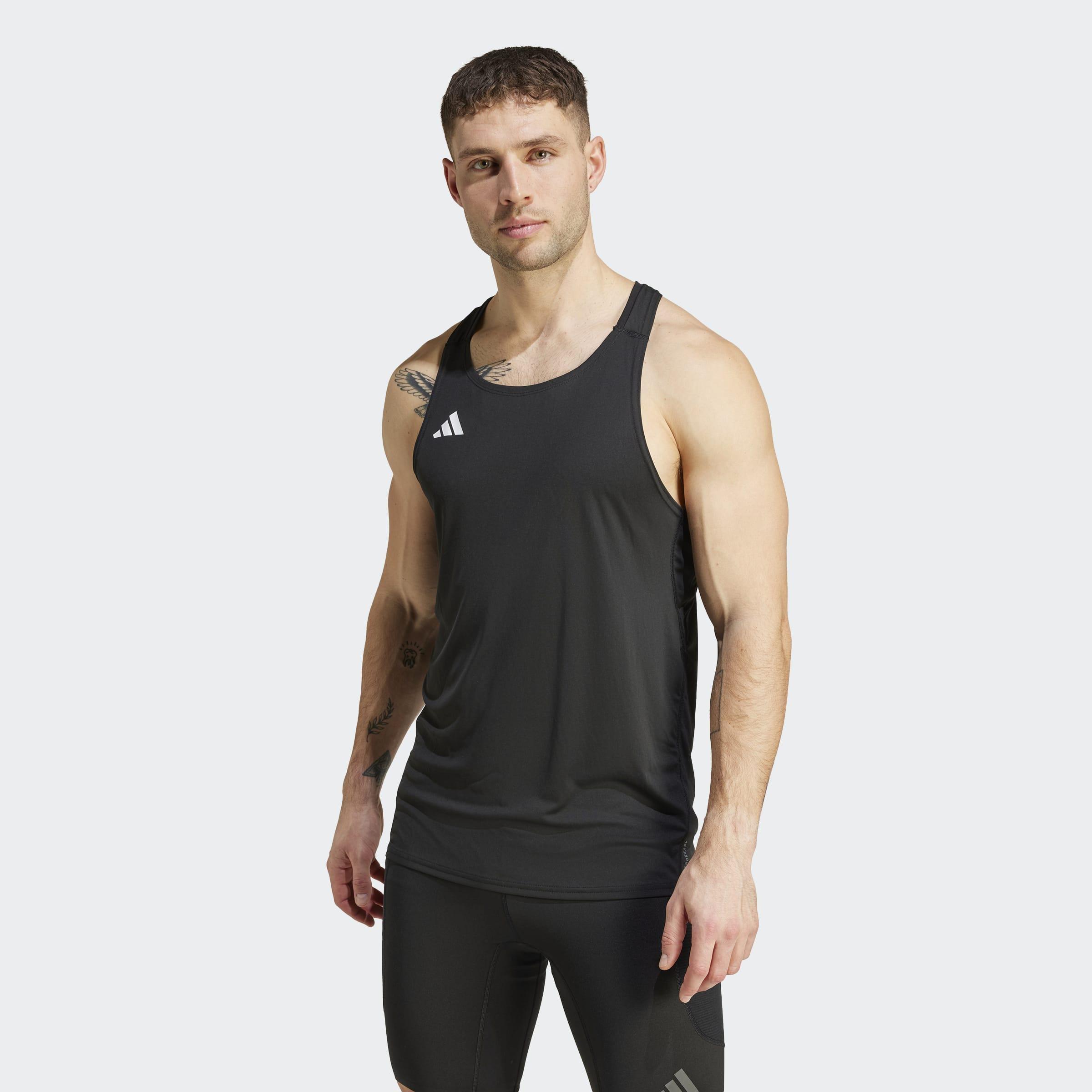 Adizero Essentials Running Tank Top, Black, A701_ONE, large image number 8