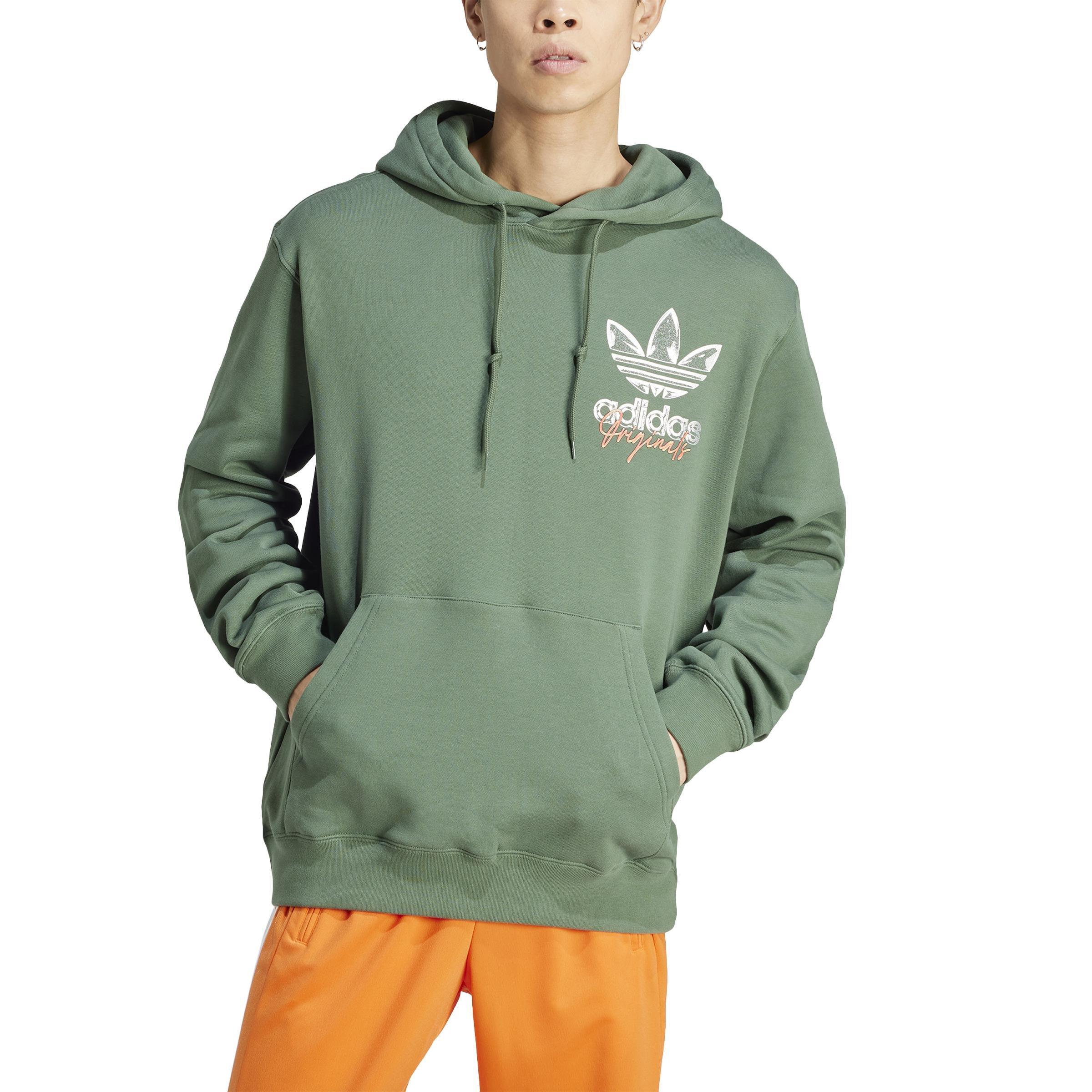 Men Trefoil Hoodie, Green, A701_ONE, large image number 0