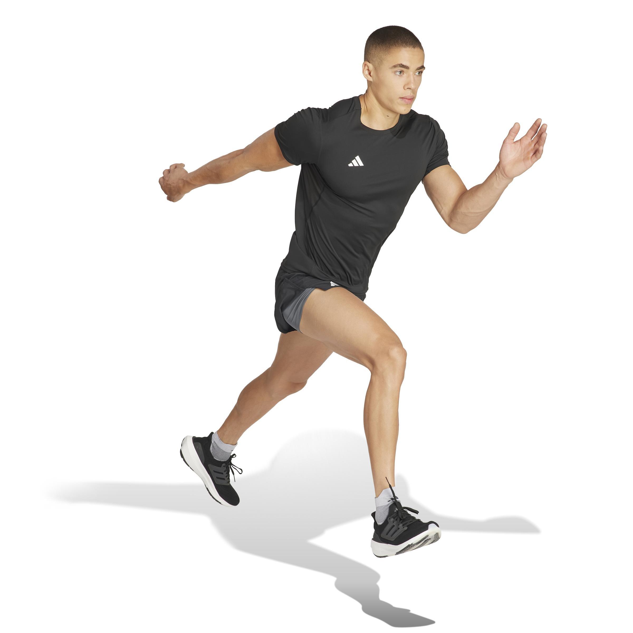 Adizero Essentials Running T-Shirt, Black, , large image number 1