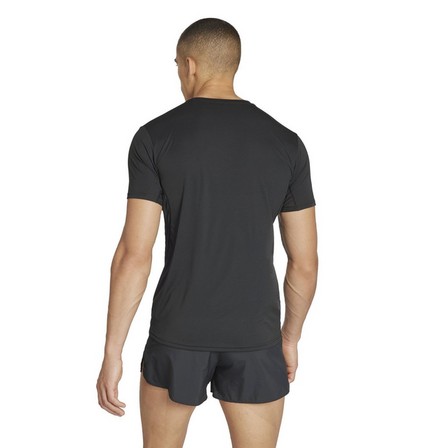 Men Adizero Essentials Running T-Shirt, Black, A701_ONE, large image number 3