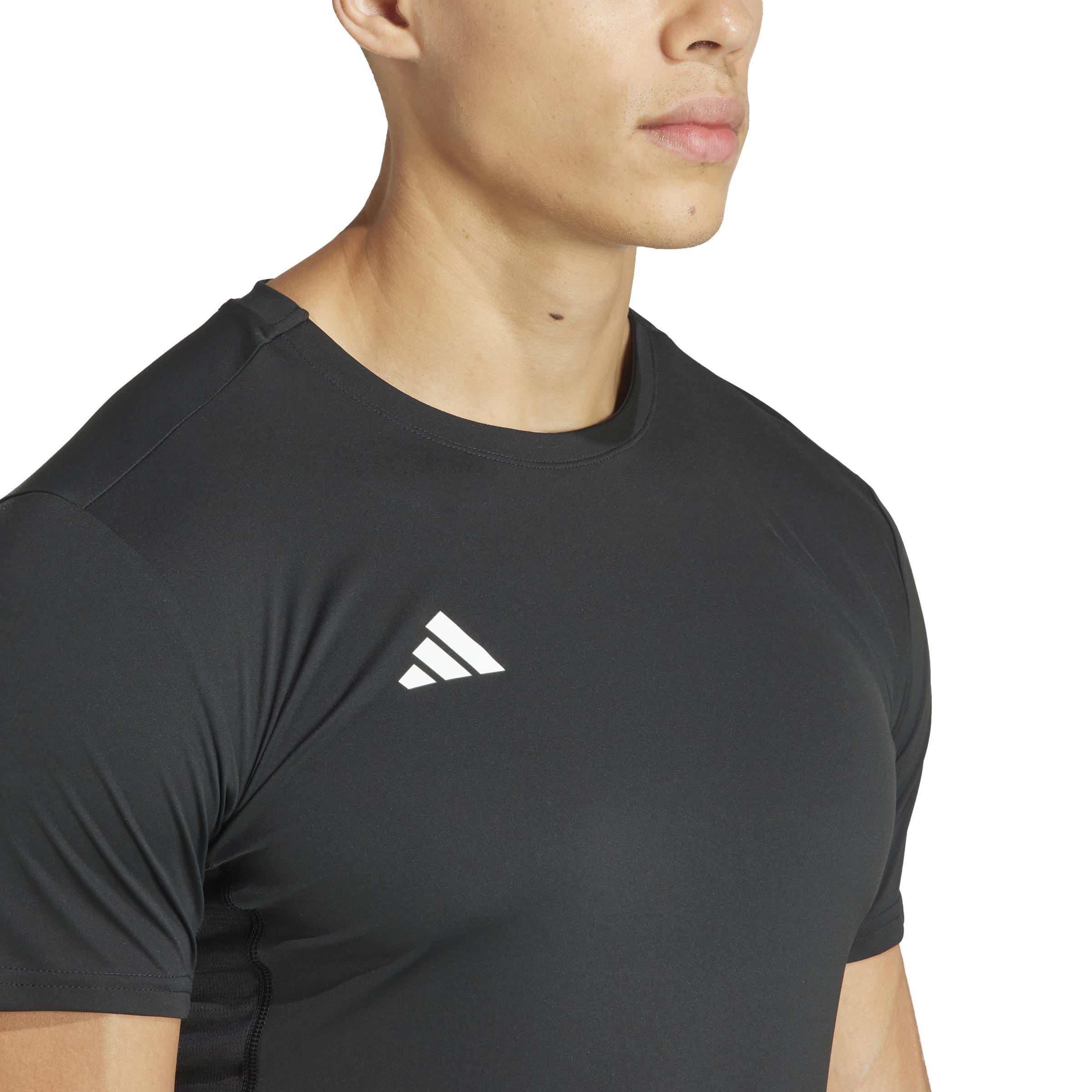 Men Adizero Essentials Running T-Shirt, Black, A701_ONE, large image number 3