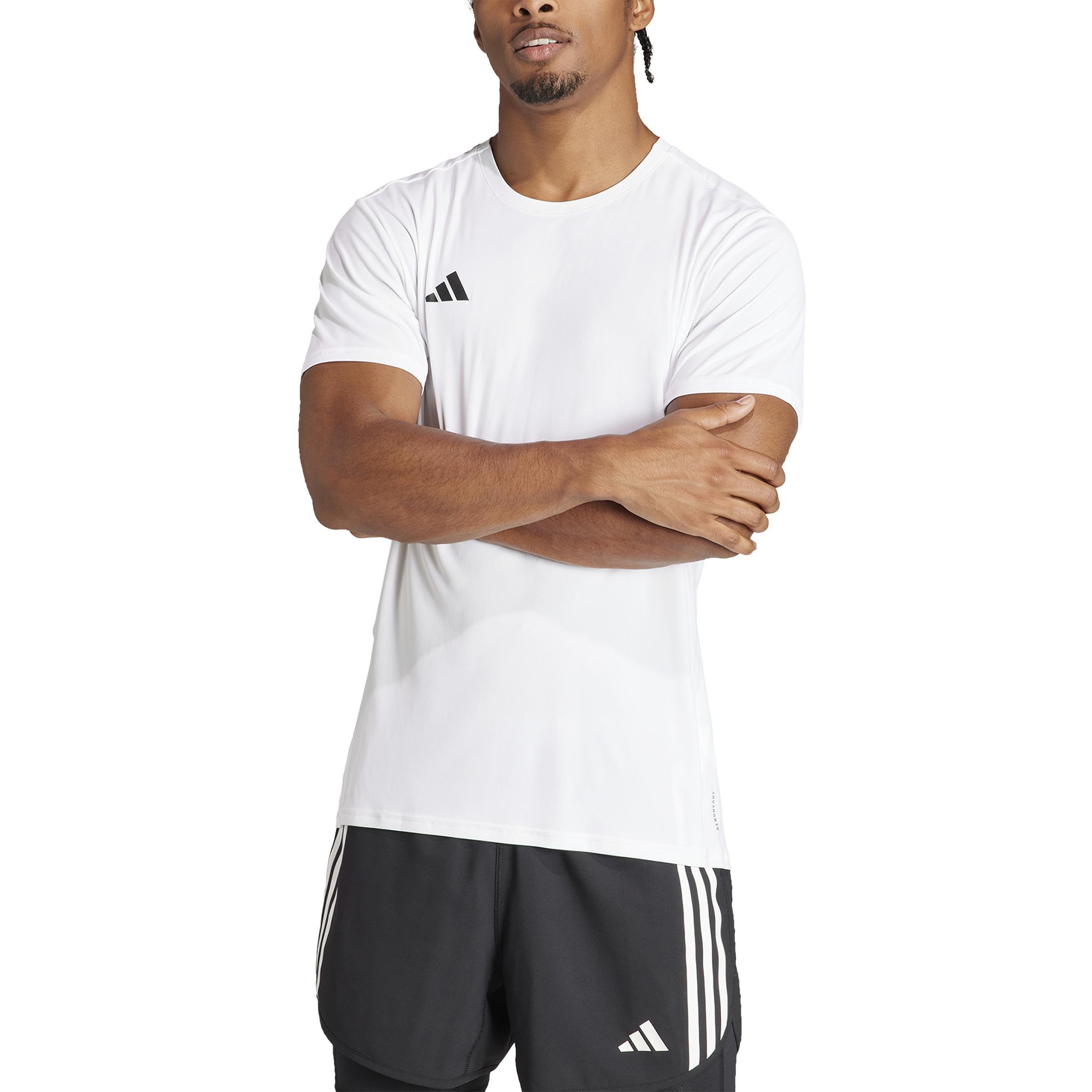 Men Adizero Essentials Running T-Shirt, White, A701_ONE, large image number 0