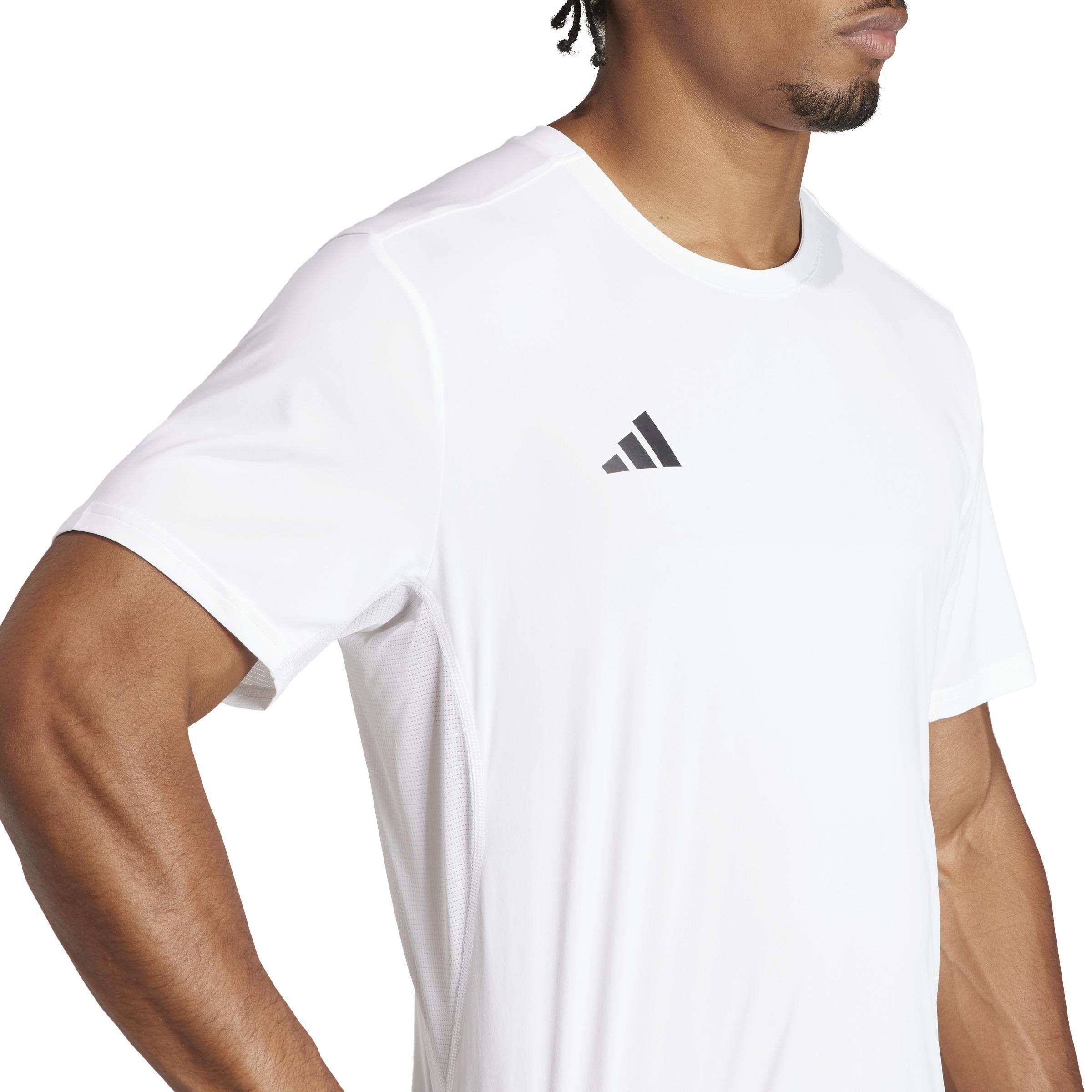 Men Adizero Essentials Running T-Shirt, White, A701_ONE, large image number 4