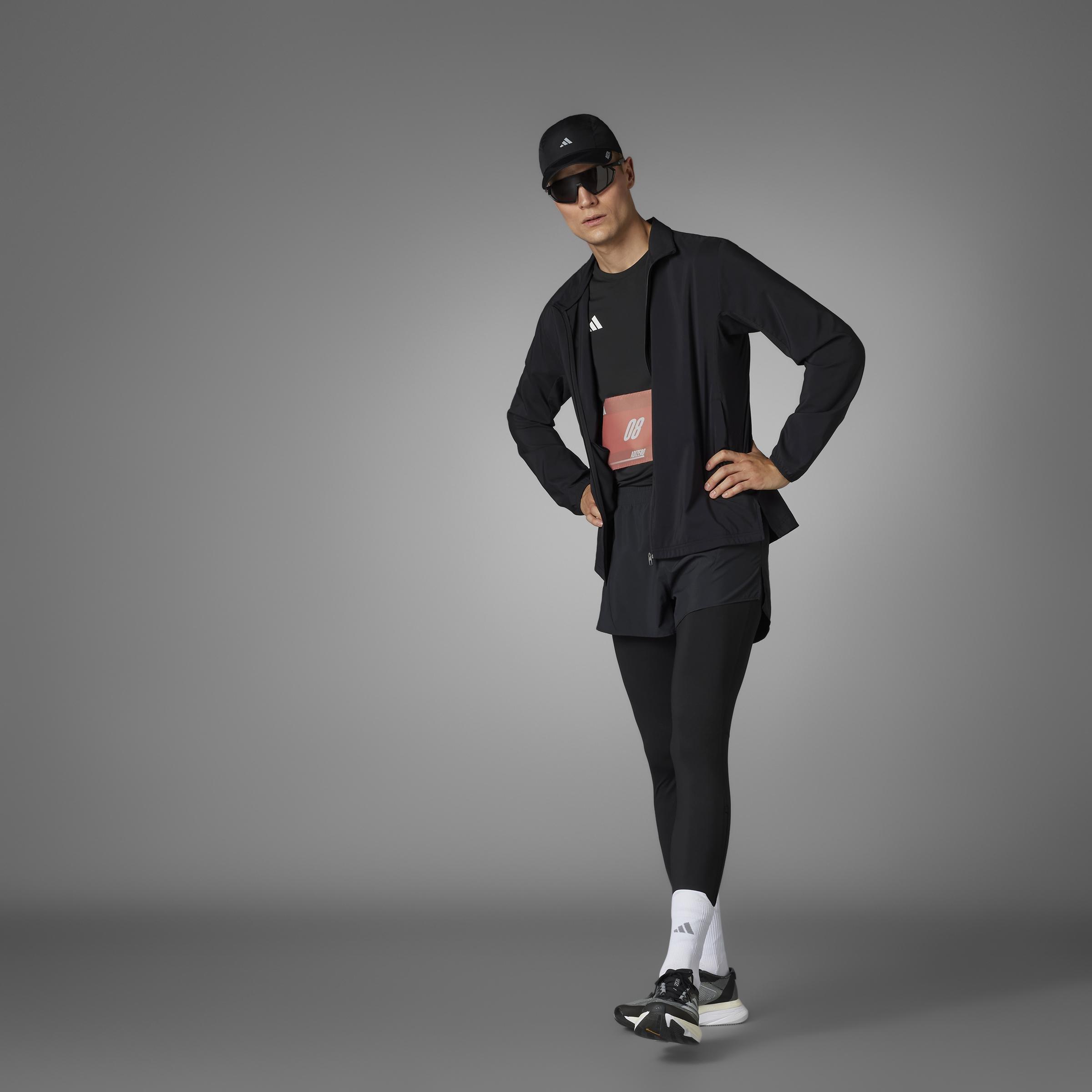 Adizero Essentials Running Long Leggings, Black, A701_ONE, large image number 8