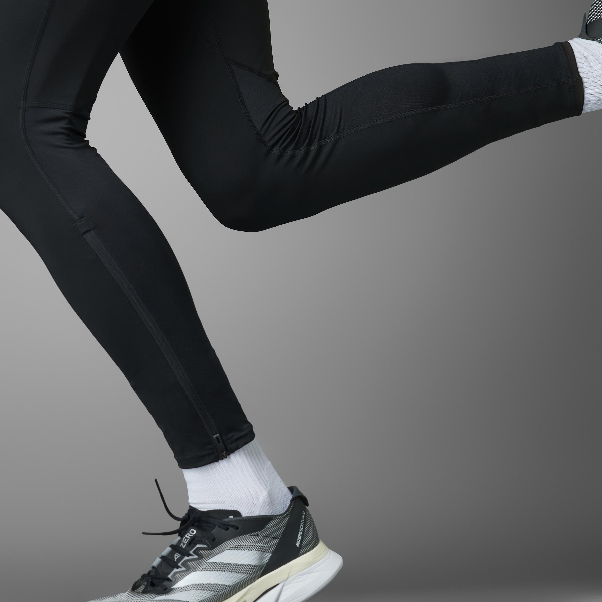 Adizero Essentials Running Long Leggings, Black, A701_ONE, large image number 13