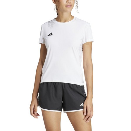 Women Adizero Essentials Running T-Shirt, White, A701_ONE, large image number 0