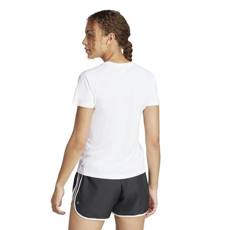 Women Adizero Essentials Running T-Shirt, White, A701_ONE, large image number 3