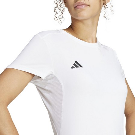 Women Adizero Essentials Running T-Shirt, White, A701_ONE, large image number 4