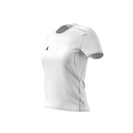Women Adizero Essentials Running T-Shirt, White, A701_ONE, large image number 6