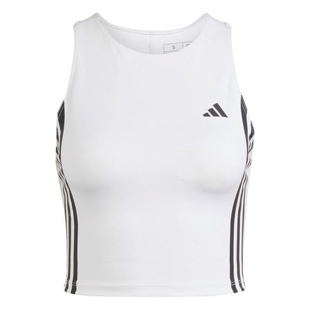 Women Own The Run 3-Stripes Tank Top, White, A701_ONE, large image number 0