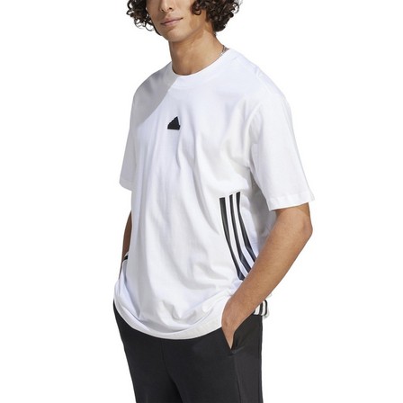 Men Future Icons 3-Stripes T-Shirt, White, A701_ONE, large image number 2