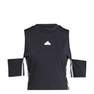 Women Dance Crop Top, Black, A701_ONE, thumbnail image number 0
