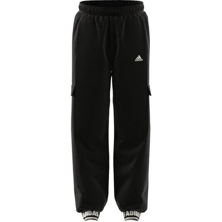 Unisex Kids Dance Woven Cargo Tracksuit Bottoms, Black, A701_ONE, large image number 6
