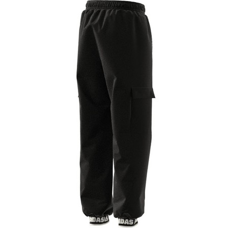 Unisex Kids Dance Woven Cargo Tracksuit Bottoms, Black, A701_ONE, large image number 7