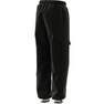 Unisex Kids Dance Woven Cargo Tracksuit Bottoms, Black, A701_ONE, thumbnail image number 7