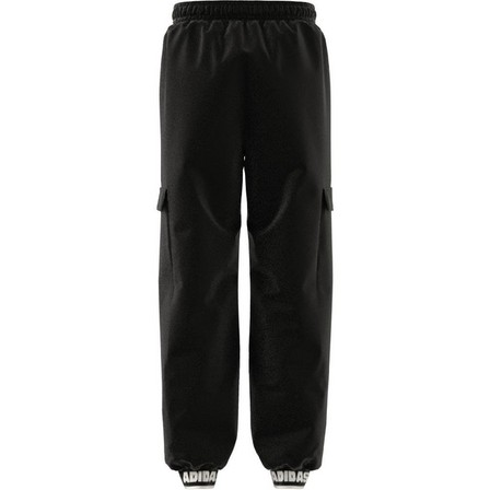 Unisex Kids Dance Woven Cargo Tracksuit Bottoms, Black, A701_ONE, large image number 13