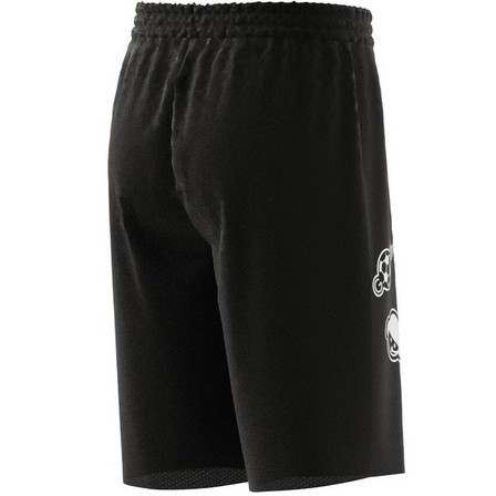 Kids Unisex Brand Love Mesh Shorts Kids, Black, A701_ONE, large image number 2