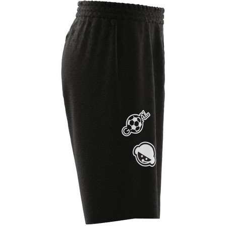 Kids Unisex Brand Love Mesh Shorts Kids, Black, A701_ONE, large image number 5