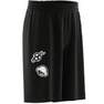 Kids Unisex Brand Love Mesh Shorts Kids, Black, A701_ONE, thumbnail image number 7