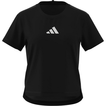 Women Training Adaptive Workout T-Shirt, Black, A701_ONE, large image number 6