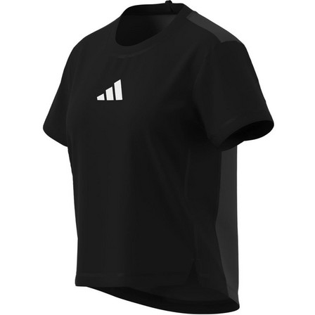 Women Training Adaptive Workout T-Shirt, Black, A701_ONE, large image number 7