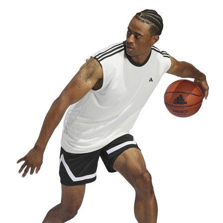 Men Basketball All-World Tank Top, White, A701_ONE, large image number 8