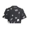 Kids Girls Brand Love Crop T-Shirt, Black, A701_ONE, thumbnail image number 2