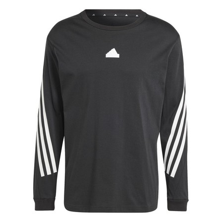 Men Future Icons 3-Stripes Long-Sleeve Top, Black, A701_ONE, large image number 1