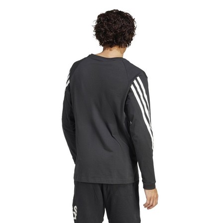 Men Future Icons 3-Stripes Long-Sleeve Top, Black, A701_ONE, large image number 3