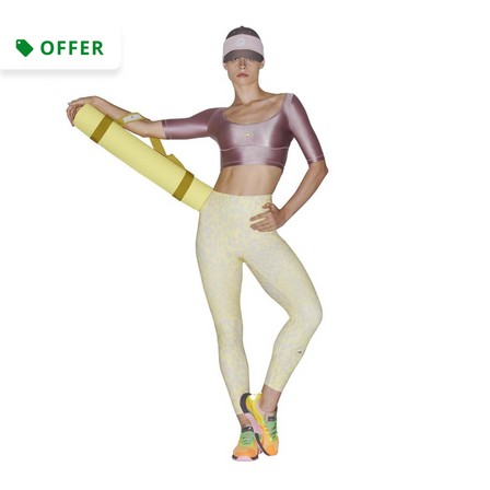 adidas - Women Optime Training Printed 7/8 Leggings, Green