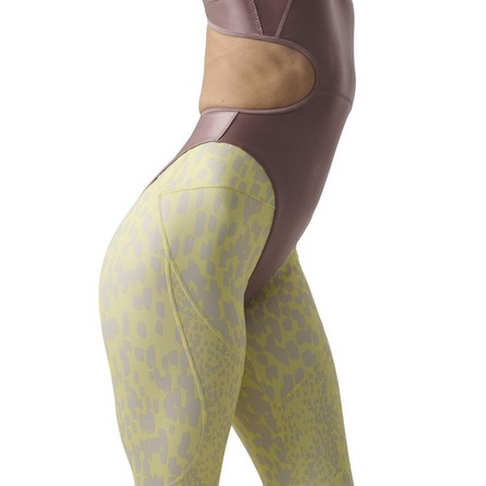 Women Optime Training Printed 7/8 Leggings, Green, A701_ONE, large image number 5