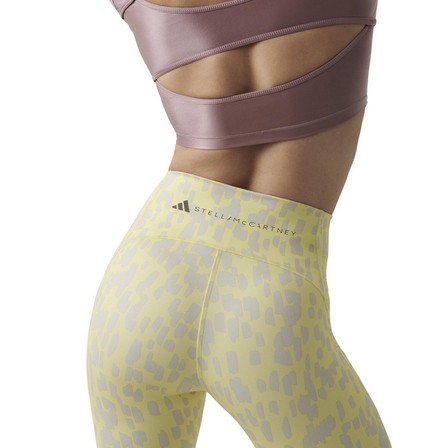 Women Optime Training Printed 7/8 Leggings, Green, A701_ONE, large image number 6