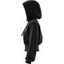 Women By Stella Mccartney Sportswear Cropped Hoodie, Black, A701_ONE, thumbnail image number 8