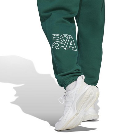 Men Collegiate Scribble French Terry Joggers, Green, A701_ONE, large image number 3
