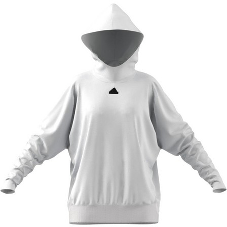 Female Adidas Z.N.E. Overhead Hoodie, White, A701_ONE, large image number 10