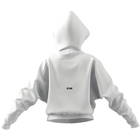 Female Adidas Z.N.E. Full-Zip Hoodie, White, A701_ONE, large image number 11