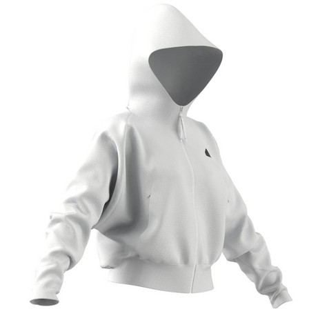 Female Adidas Z.N.E. Full-Zip Hoodie, White, A701_ONE, large image number 16