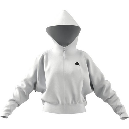 Female Adidas Z.N.E. Full-Zip Hoodie, White, A701_ONE, large image number 17