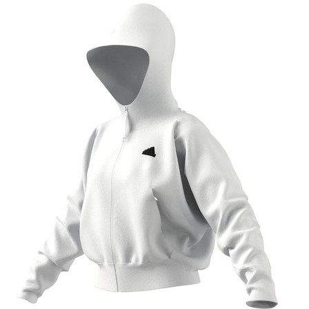 Female Adidas Z.N.E. Full-Zip Hoodie, White, A701_ONE, large image number 21