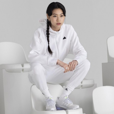 Female Z.N.E. Tracksuit Bottoms, White, A701_ONE, large image number 1