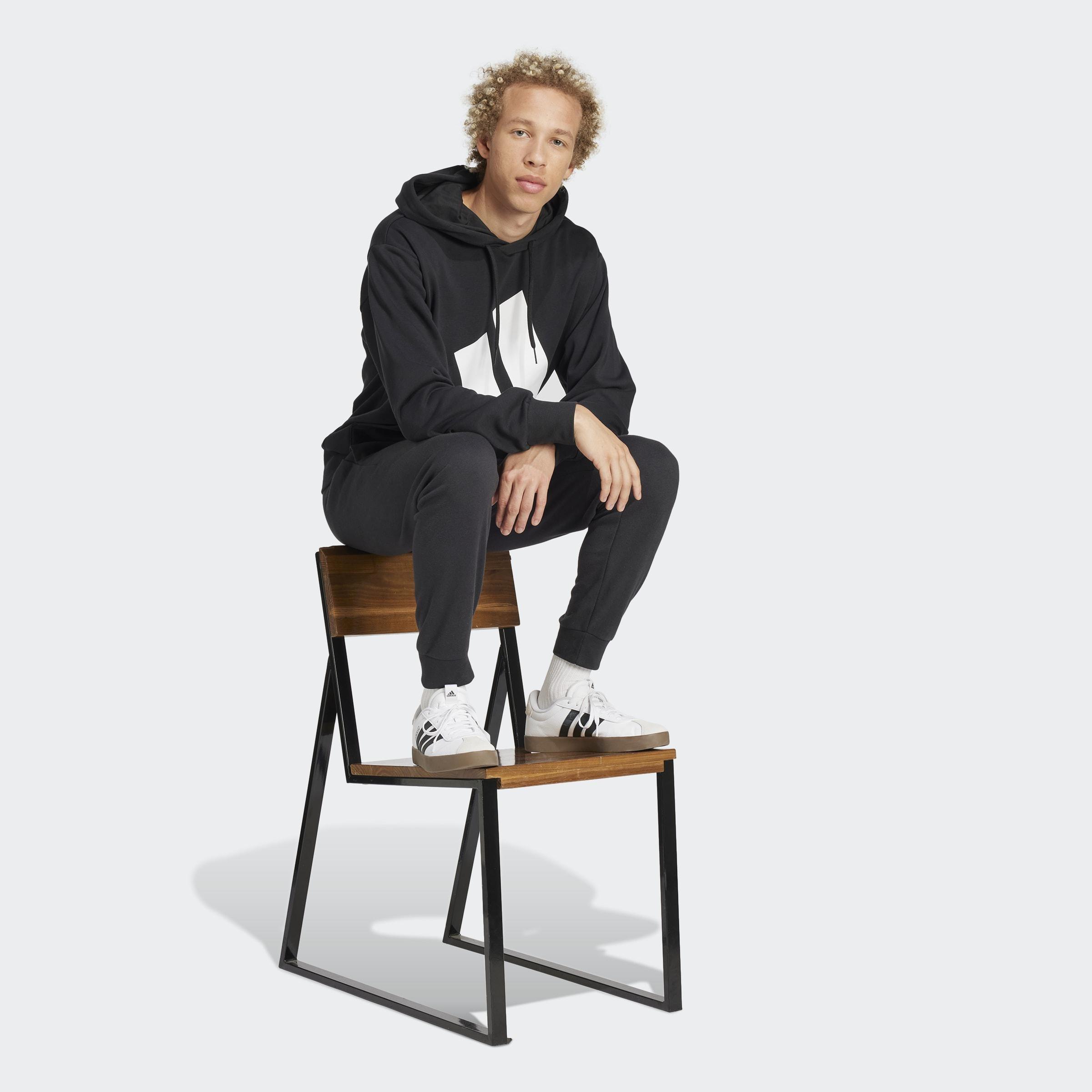 Essentials Big Logo French Terry Hoodie, Black, A701_ONE, large image number 4