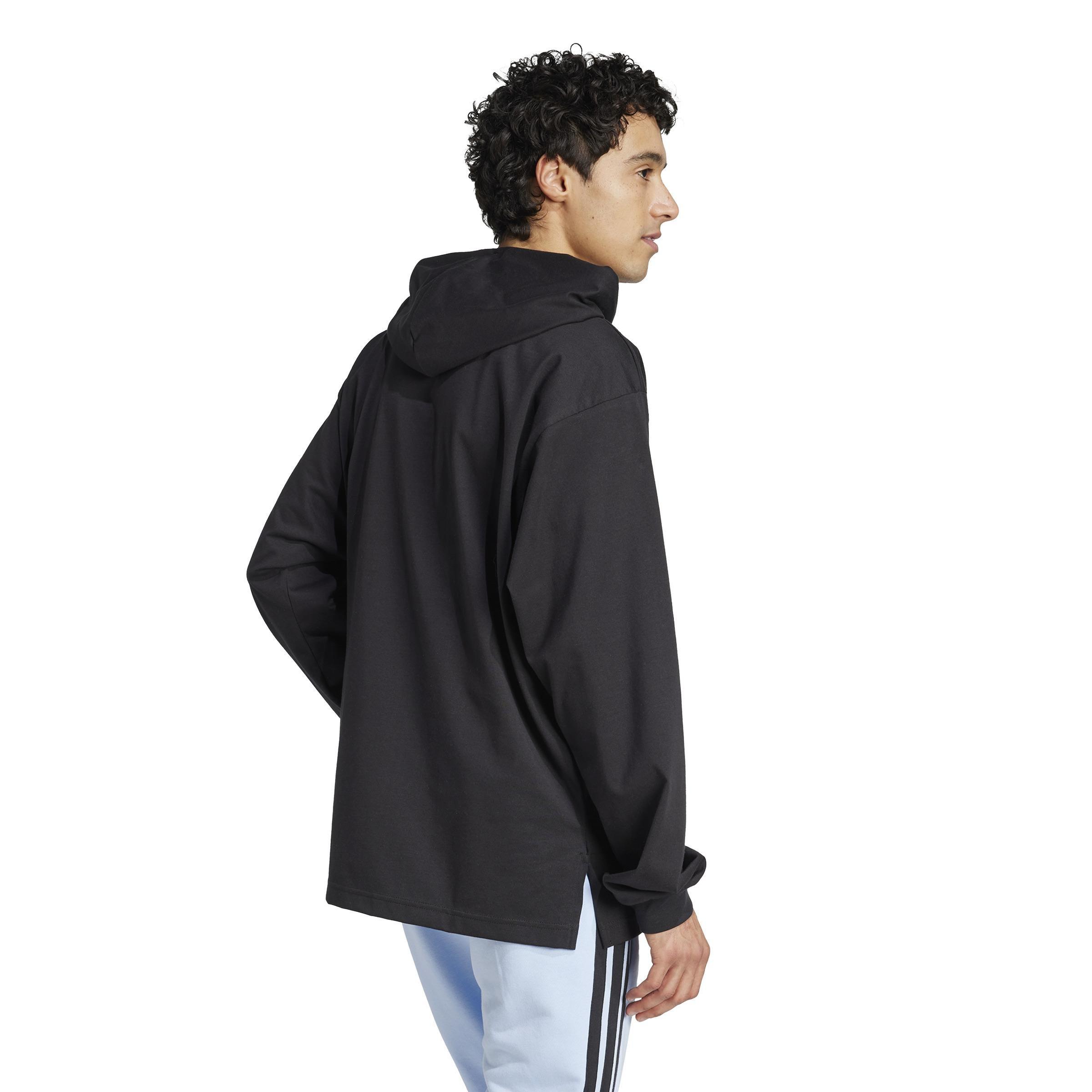 Essentials Big Logo Single Jersey Hoodie, Black, , large image number 1