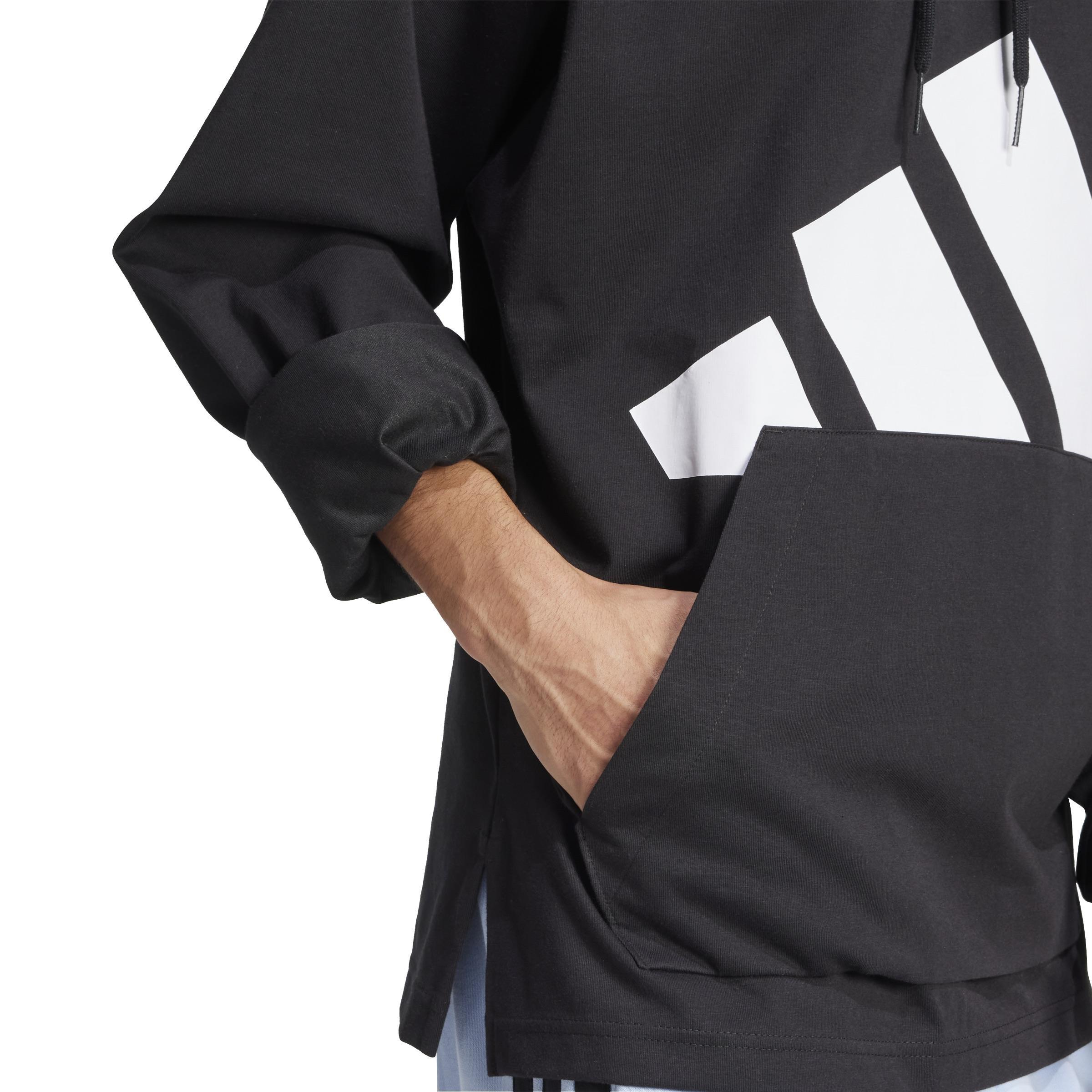 Essentials Big Logo Single Jersey Hoodie, Black, , large image number 2