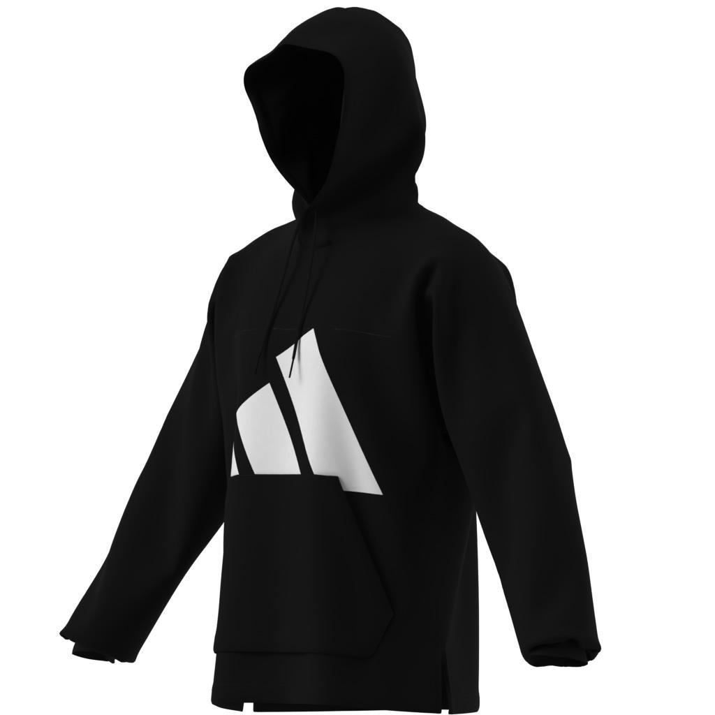 Essentials Big Logo Single Jersey Hoodie, Black, A701_ONE, large image number 9