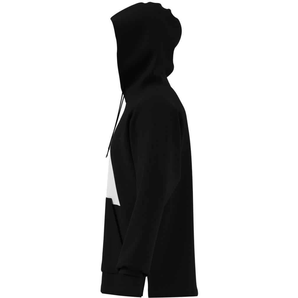 Essentials Big Logo Single Jersey Hoodie, Black, A701_ONE, large image number 12