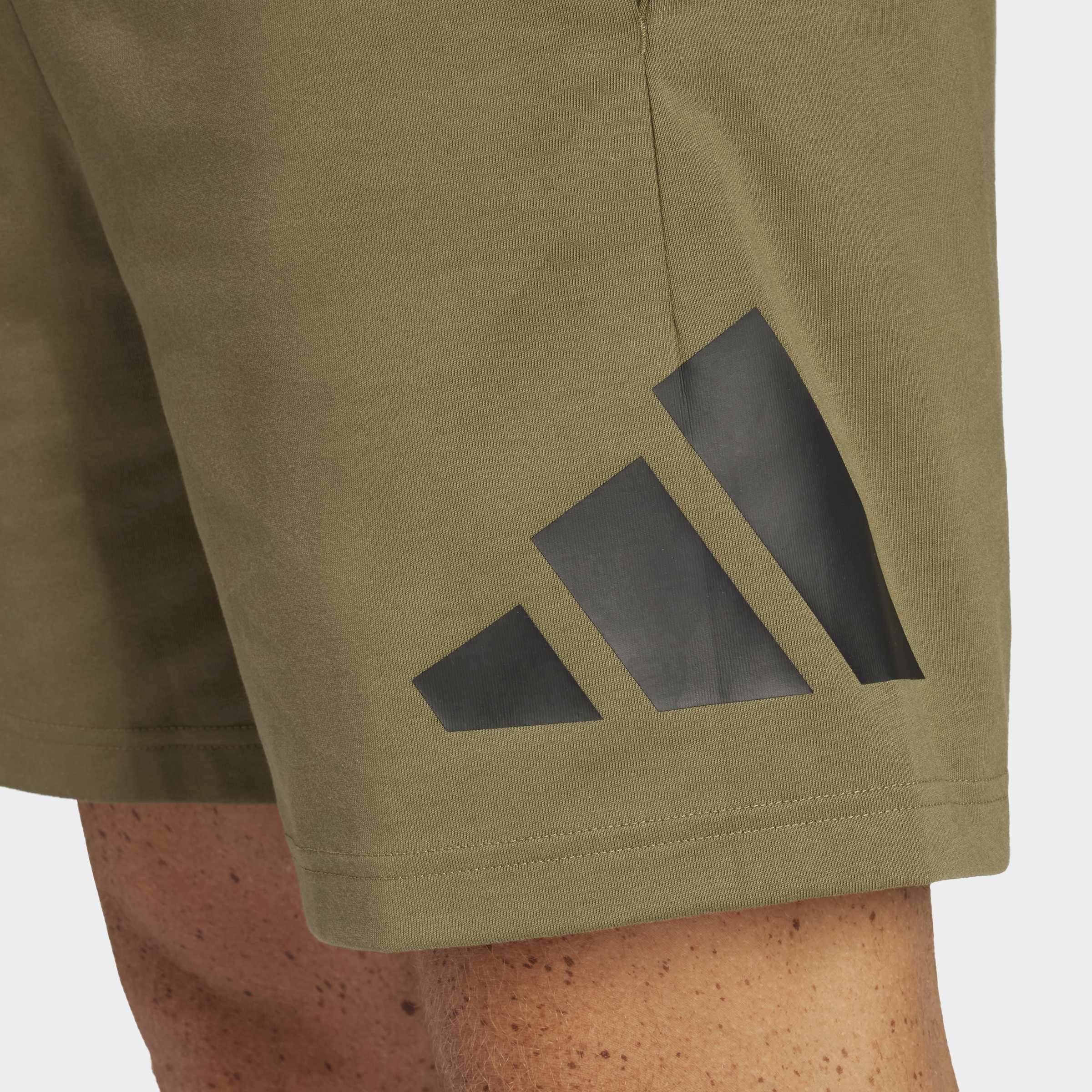 Essentials Big Logo Single Jersey Shorts, Green, A701_ONE, large image number 3