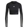 Women Hyperglam Training Crop Long-Sleeve Top, Black, A701_ONE, thumbnail image number 2