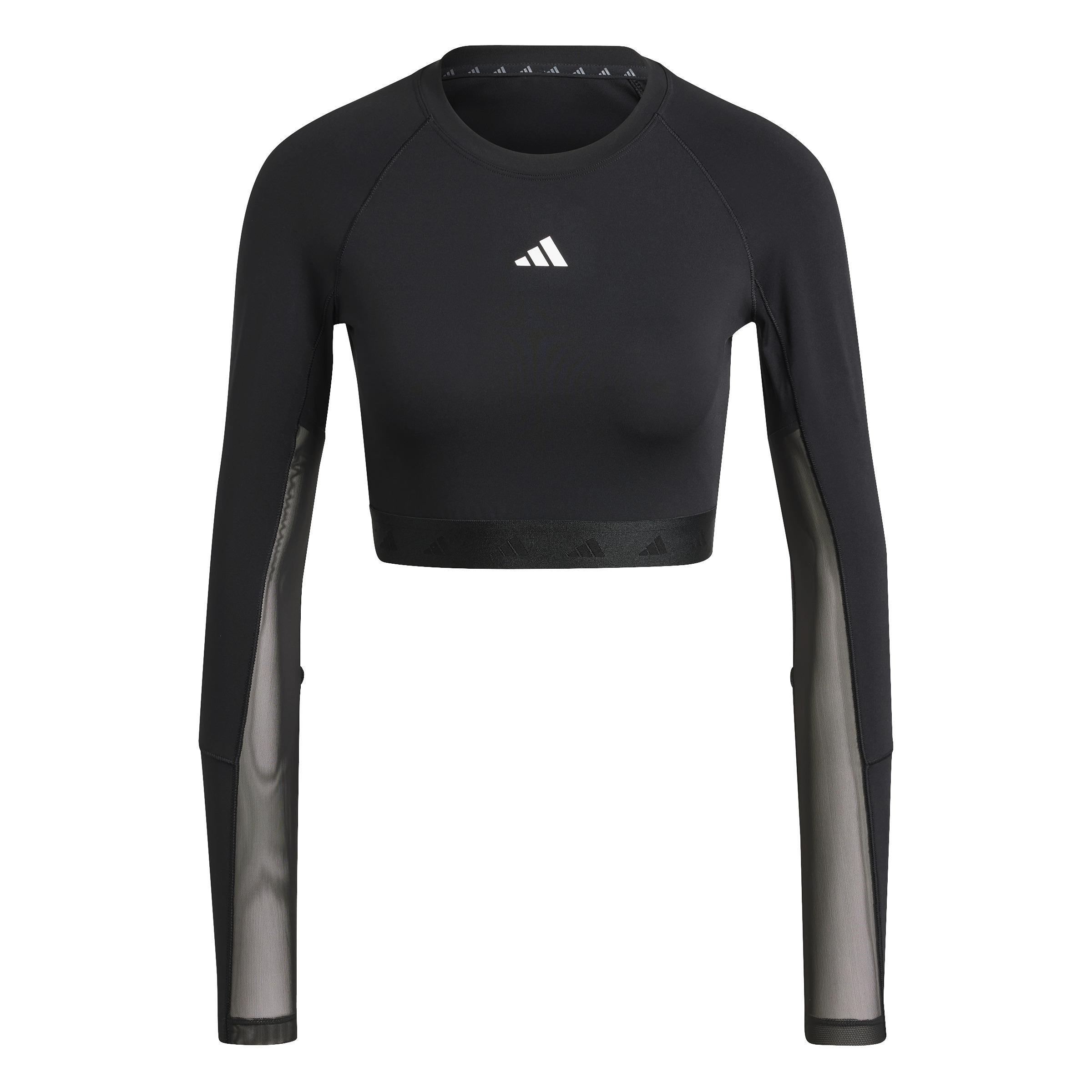 Hyperglam Training Crop Long-Sleeve Top, Multicolour, , large image number 3